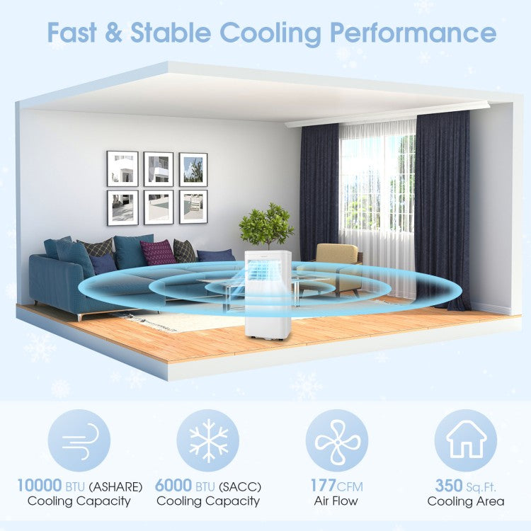 3-in-1 Portable Air Conditioner with Fan and Dehumidifier - Quiet Version